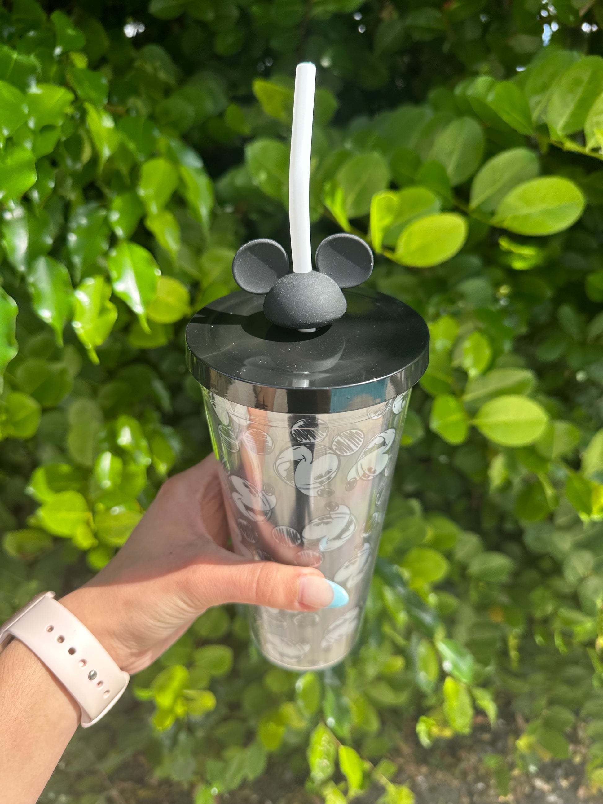 Disney double wall plastic tumbler with straw topper