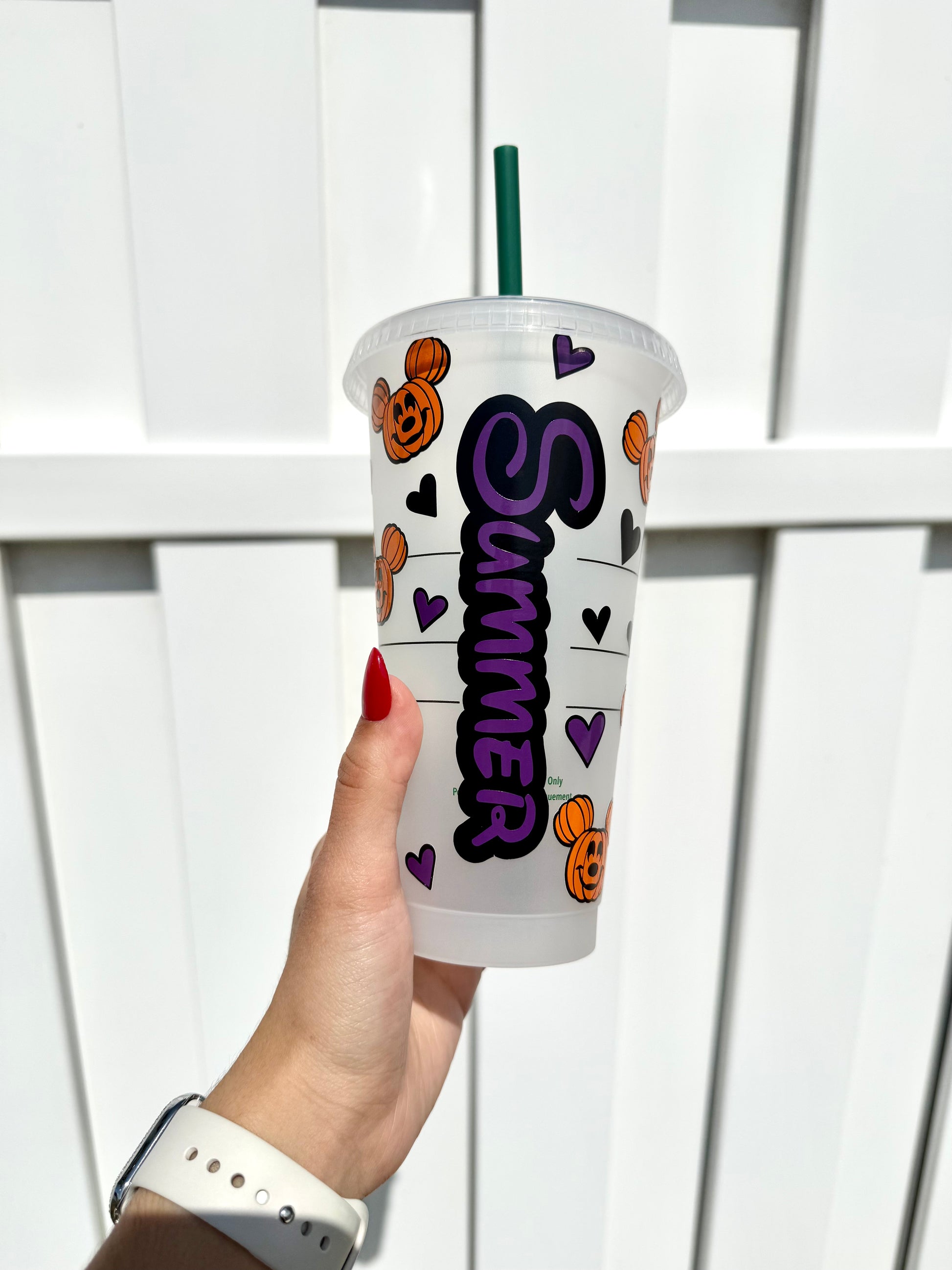 Personalized Halloween pumpkins reusable cold cup