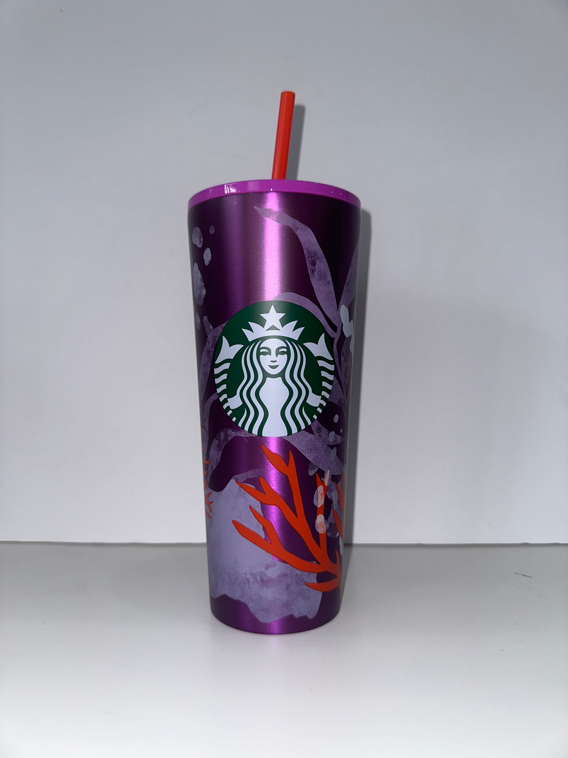 Purple coral Stainless Steel 24 oz Tumbler