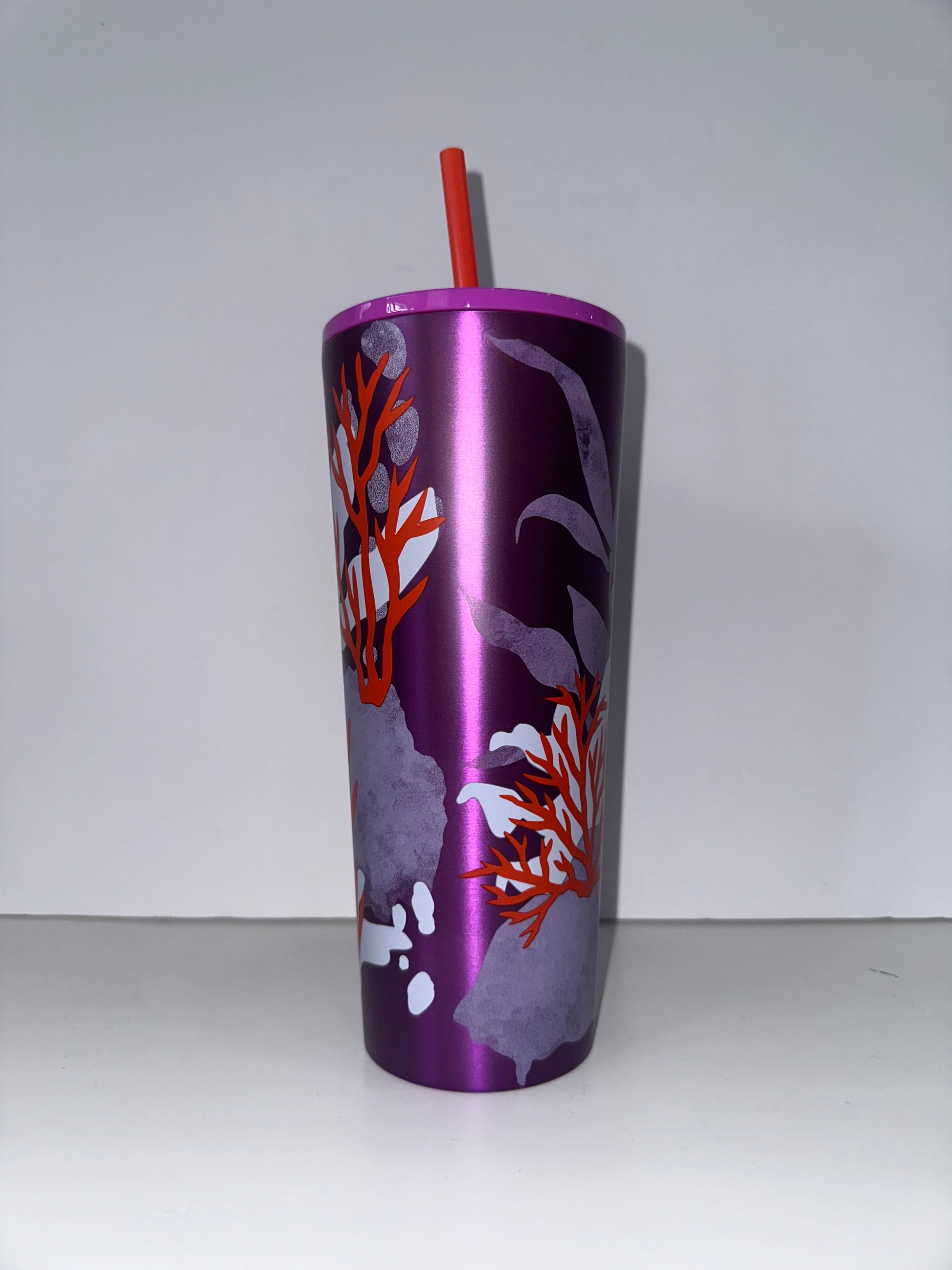 Purple coral Stainless Steel 24 oz Tumbler