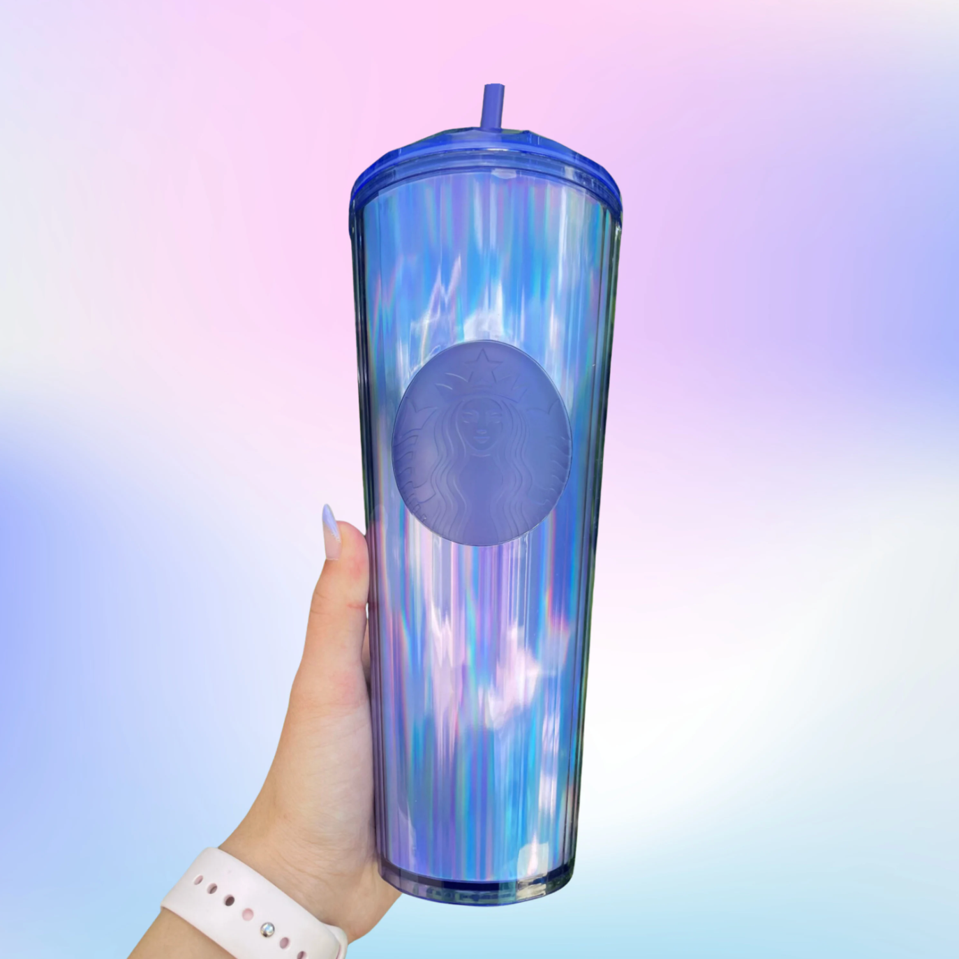 Purple Dome holographic 24 oz tumbler
