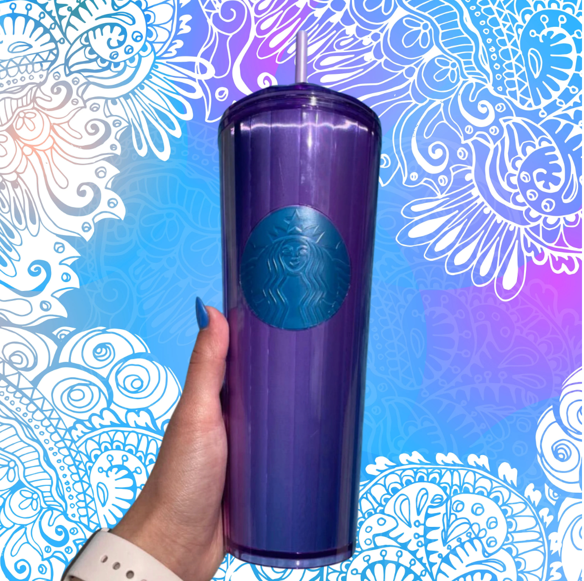 Purple Dome Kaleidoscope 24 oz Tumbler