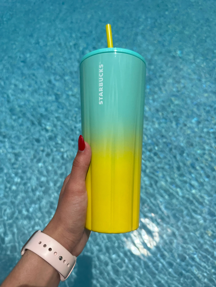 Yellow and Blue ombre Stainless Steel Tumbler