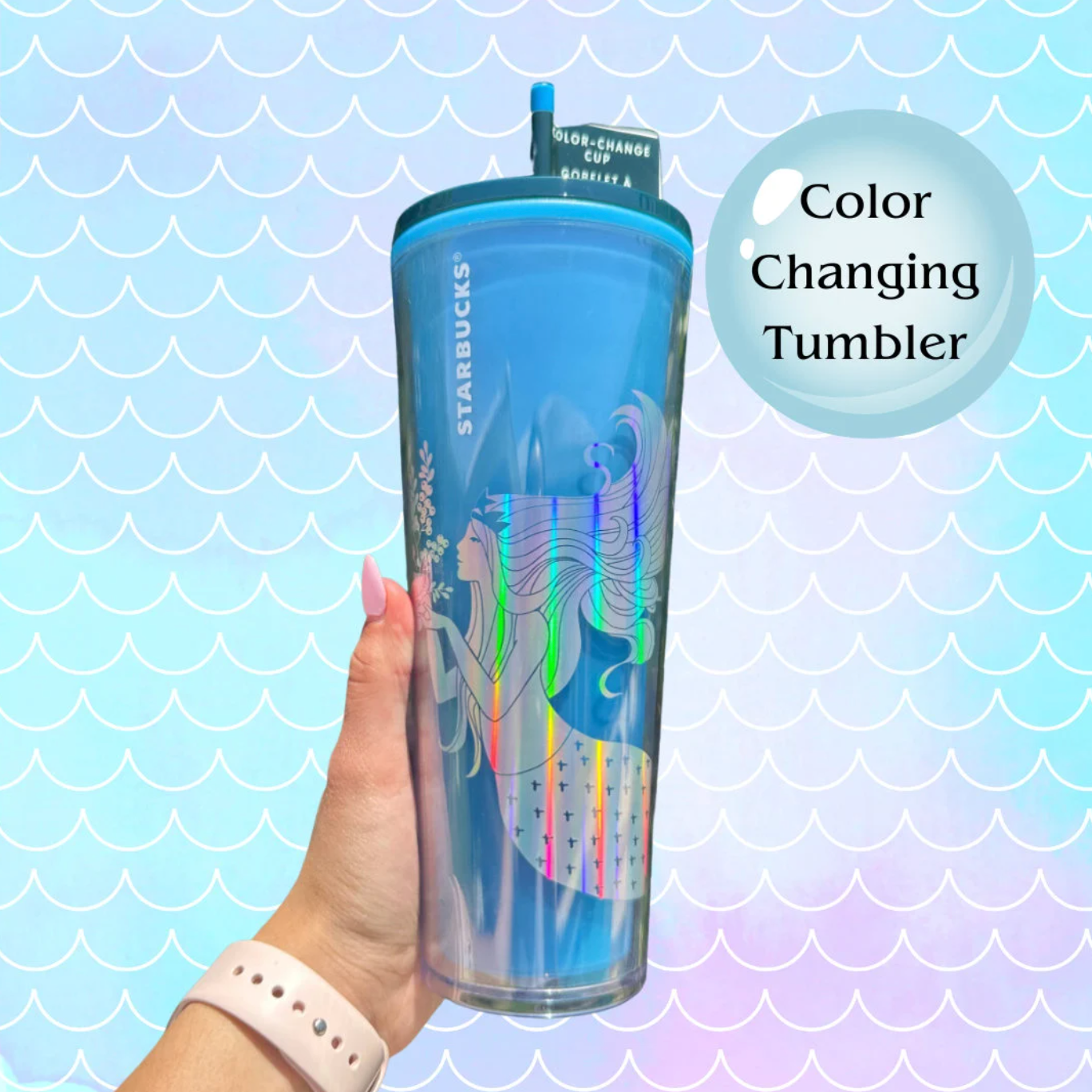 Venti 2021 blue siren mermaid color changing cup
