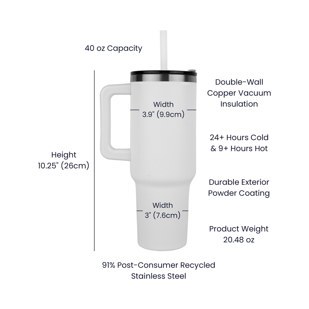 Personalized Teacher 40oz Tumbler with handle