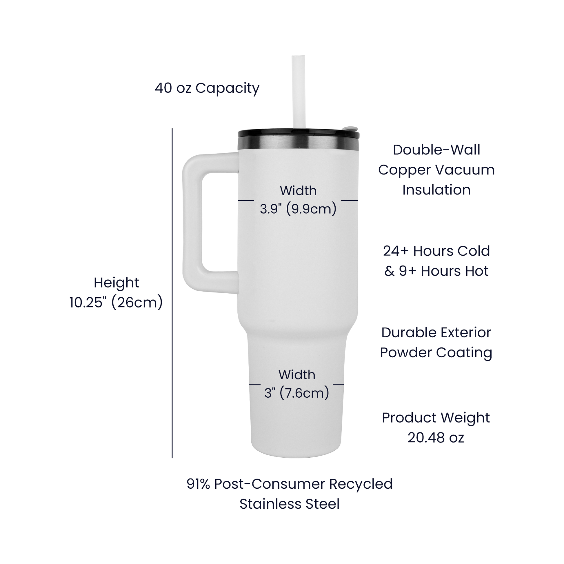 Personalized Teacher 40oz Tumbler with handle