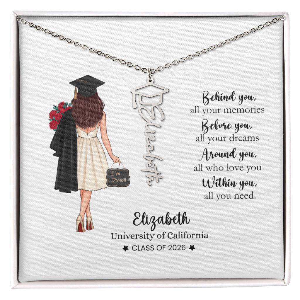 personalized Graduation Necklace | Class of 2026 gift