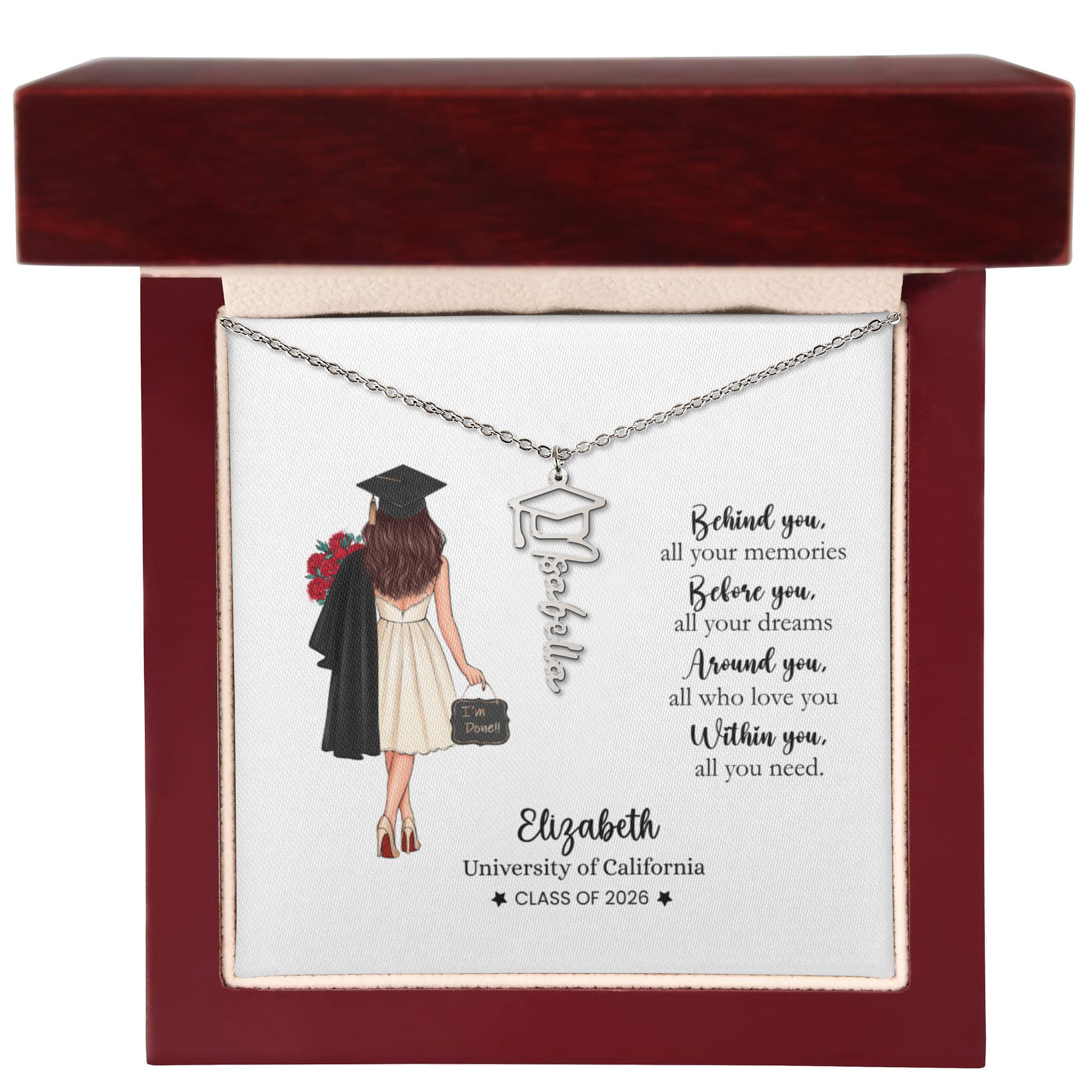 personalized Graduation Necklace | Class of 2026 gift