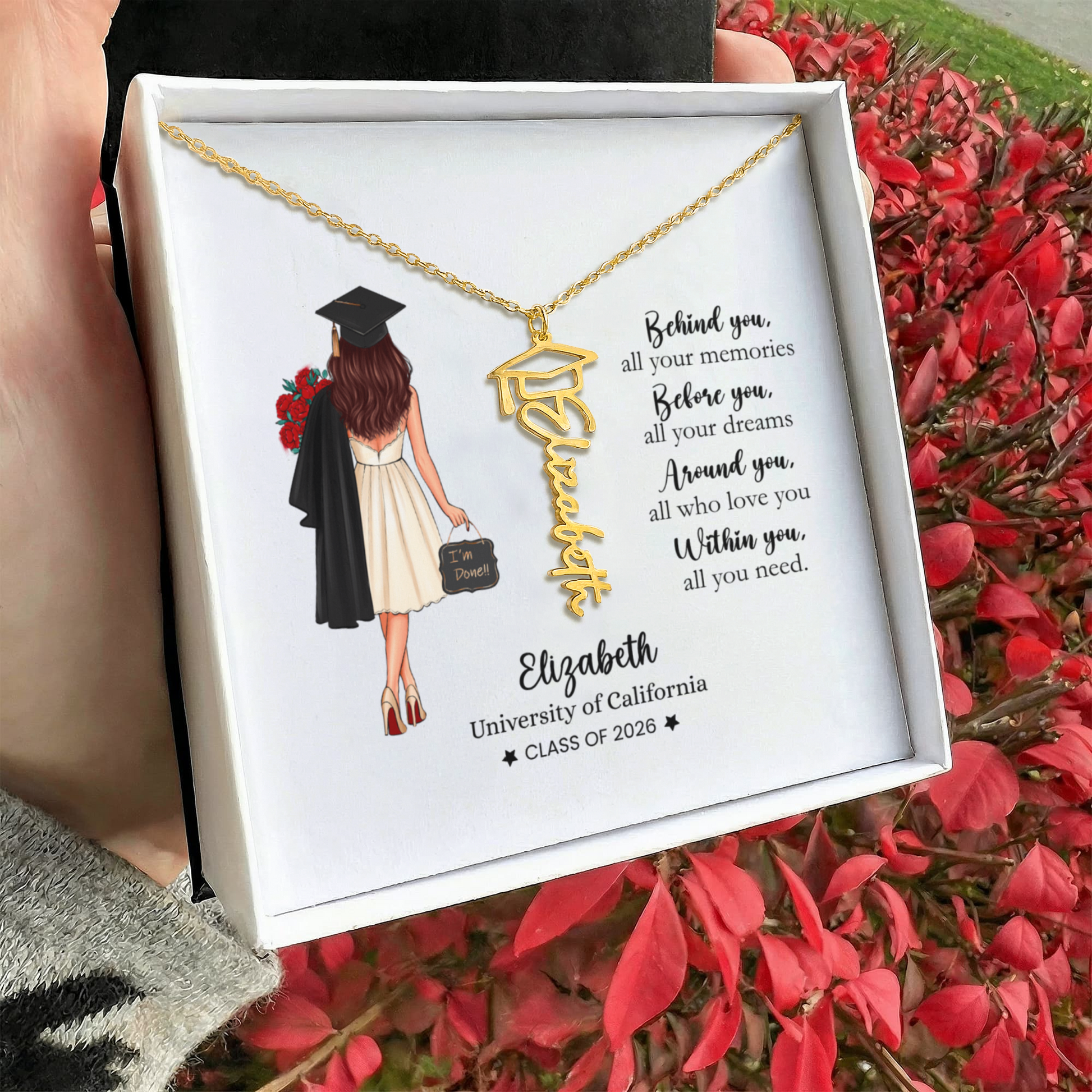 personalized Graduation Necklace | Class of 2026 gift