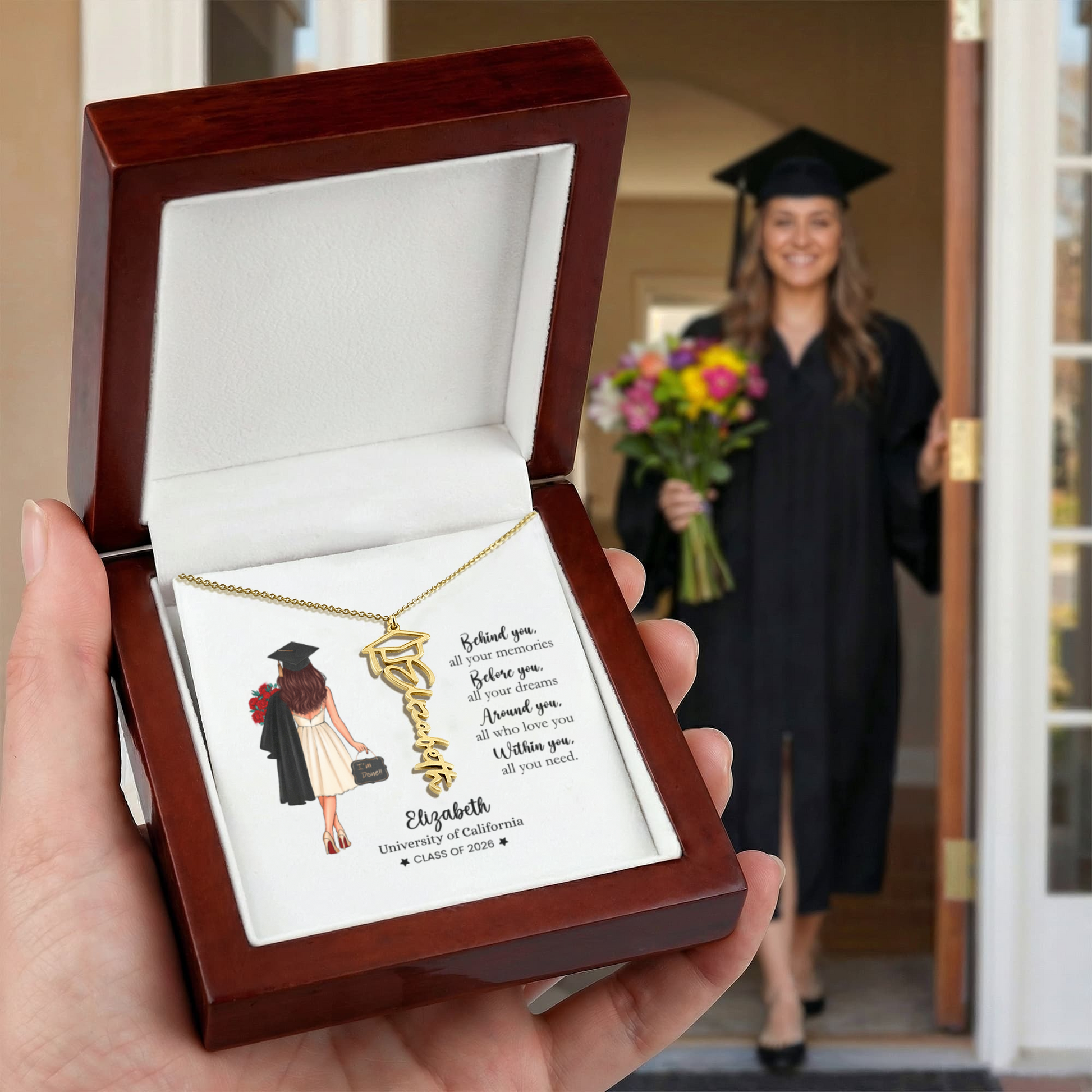 personalized Graduation Necklace | Class of 2026 gift