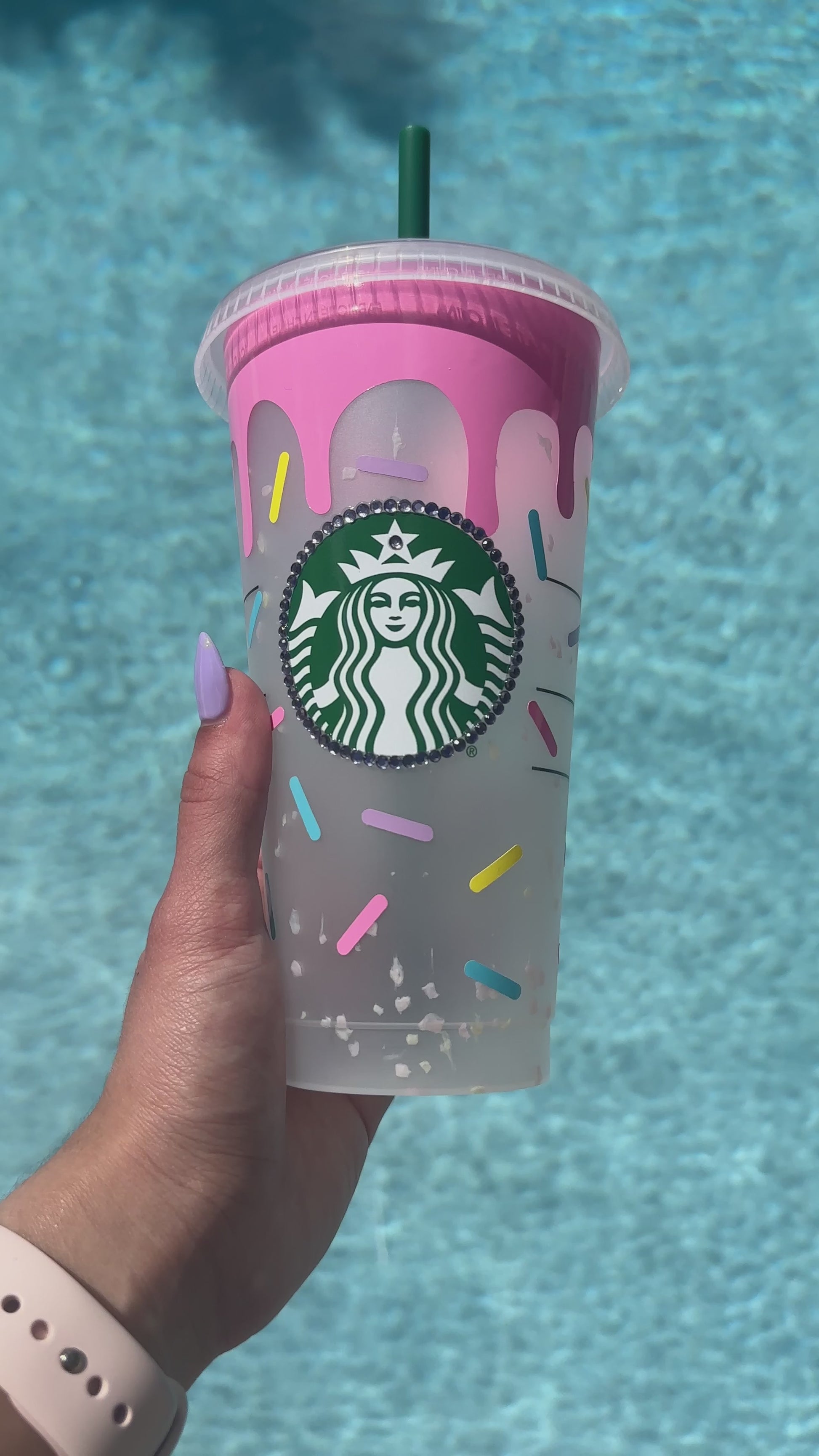 Personalized sprinkles Color changing Reusable Cold Cup