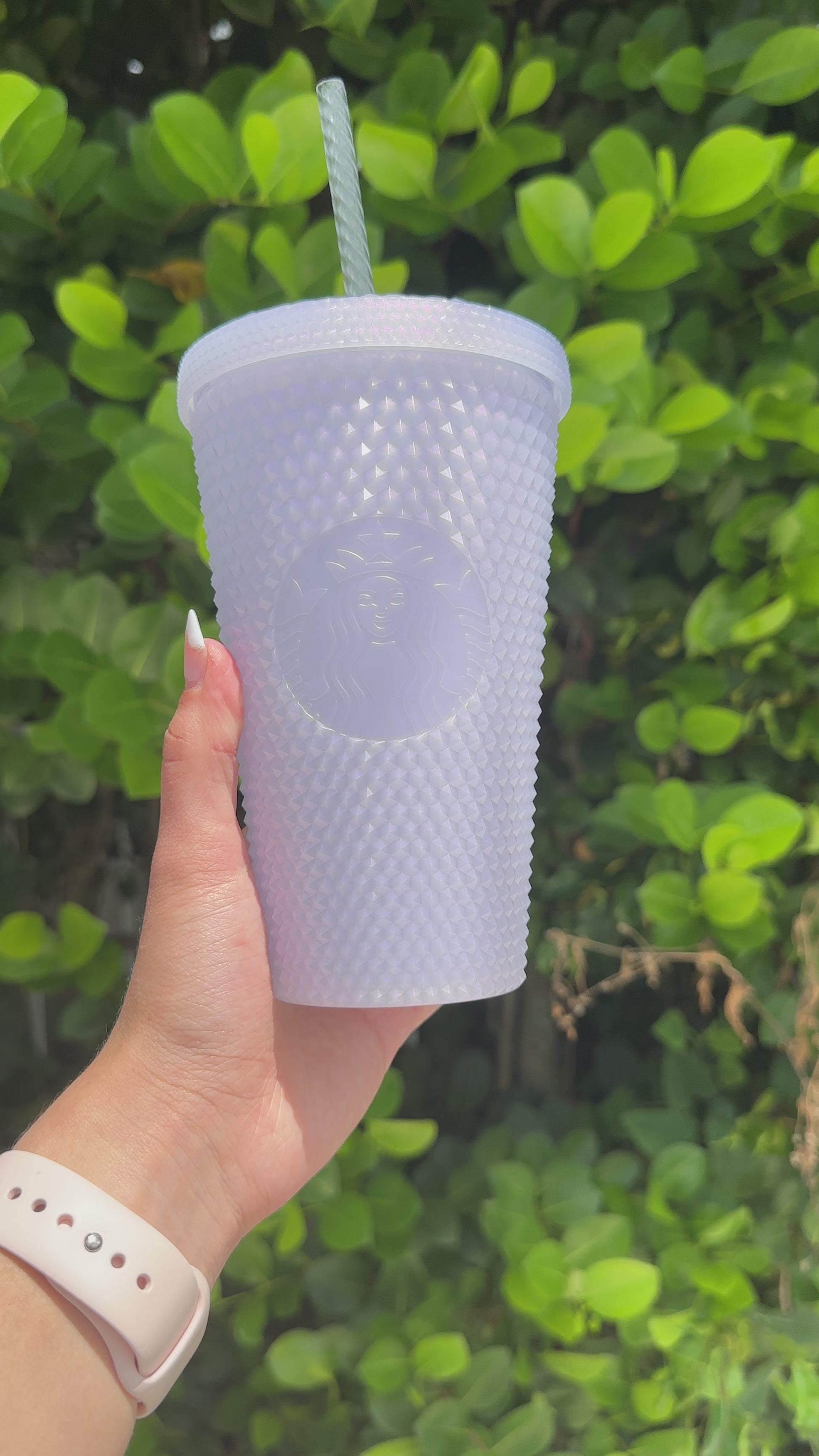 2021 Purple Iridescent Studded Reusable Tumbler