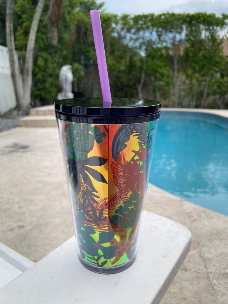 Tropical floral grande tumbler