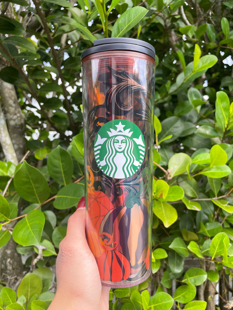 Halloween pumpkin skinny tumbler