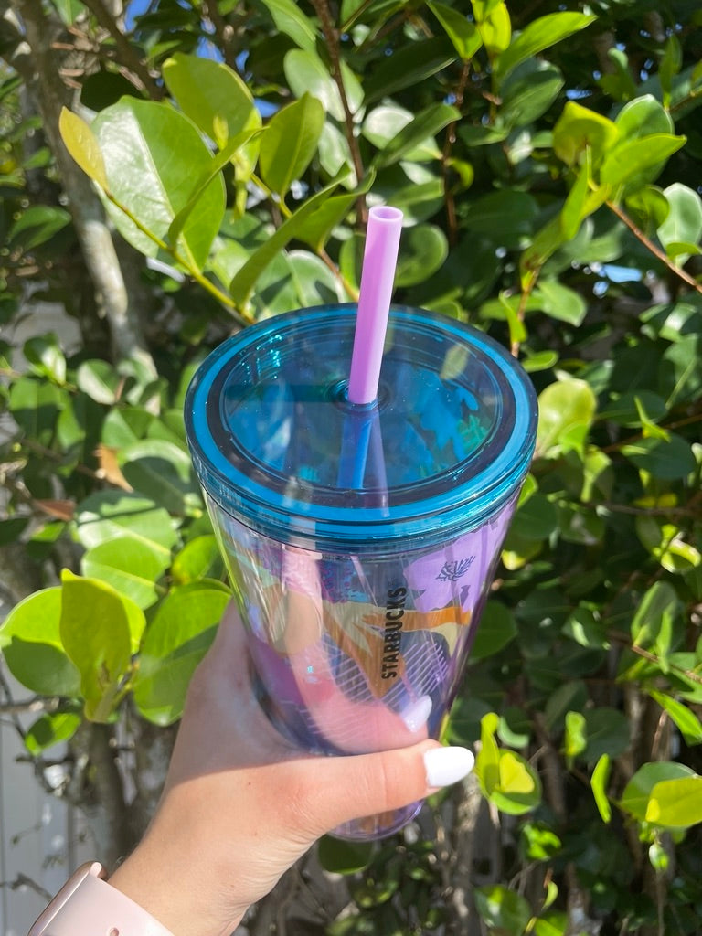 Venti floral 24 oz tumbler