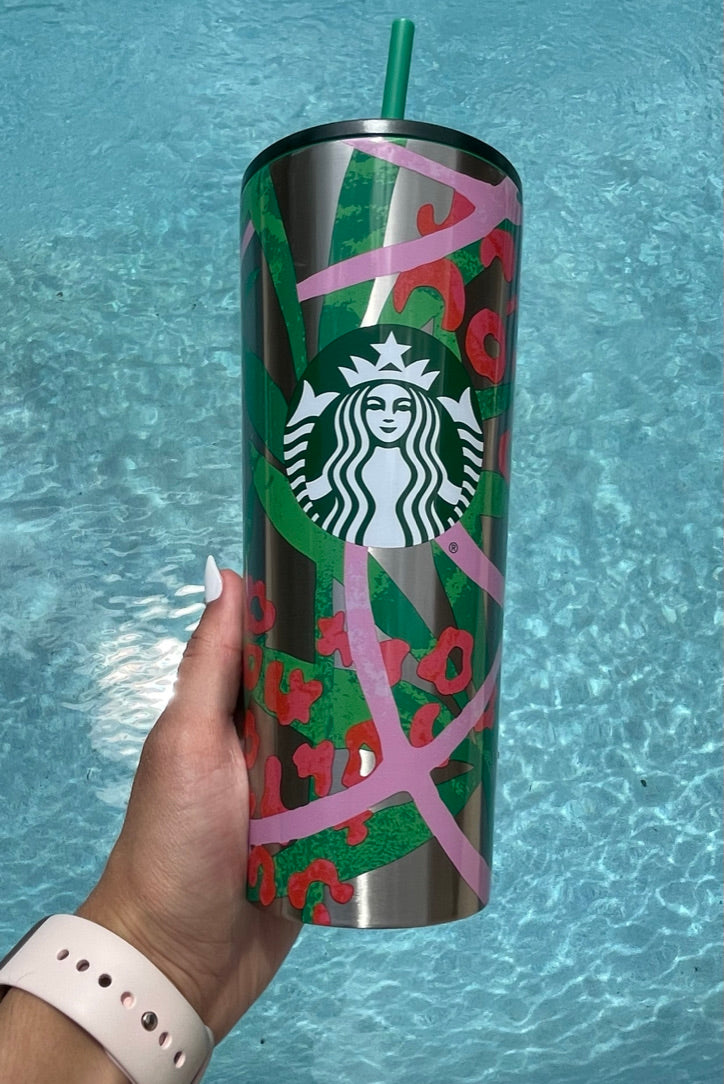 Jungle stainless 24 oz tumbler