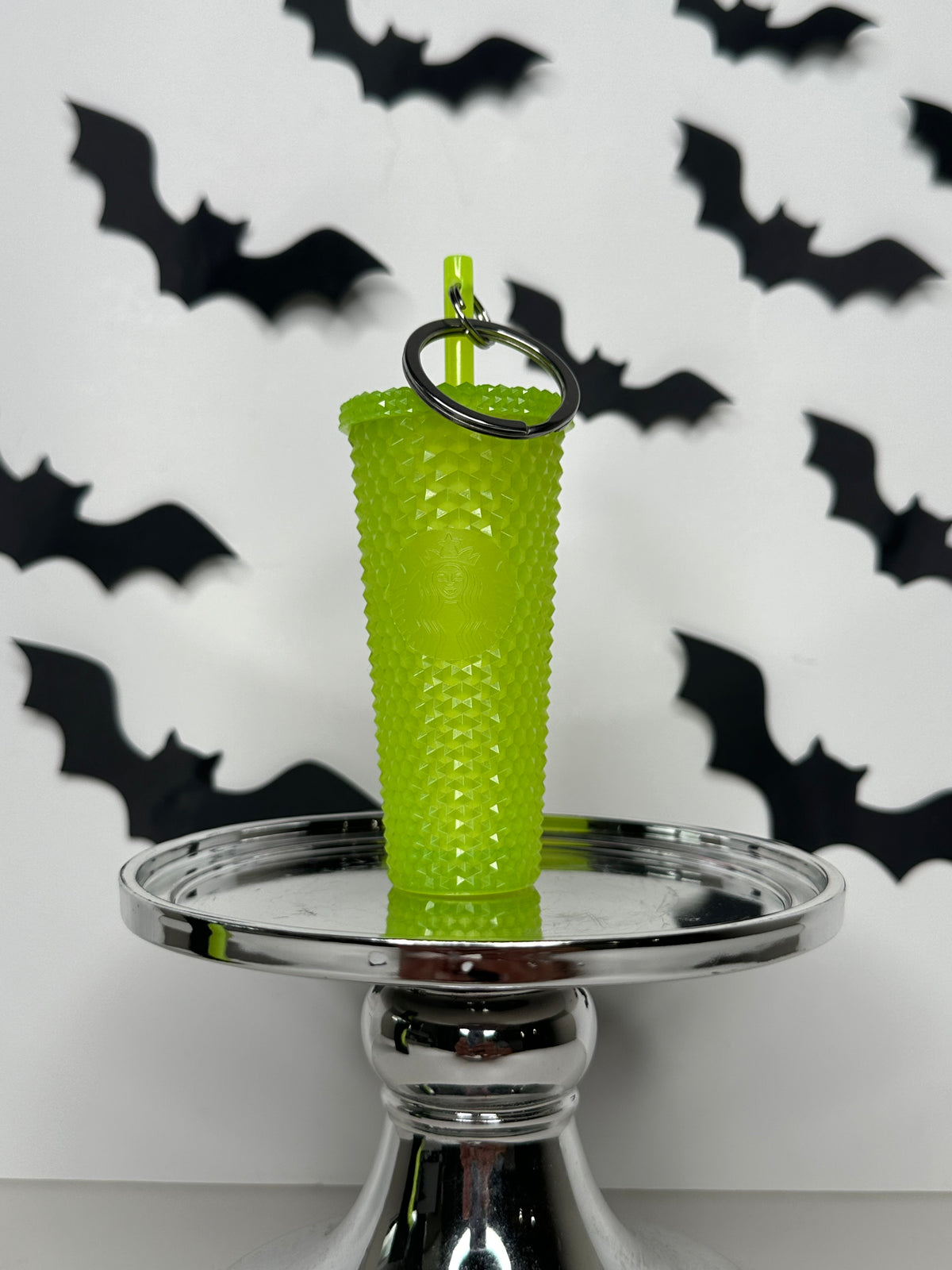 Starbucks glow in the dark lemongrass studded tumbler keychain 
