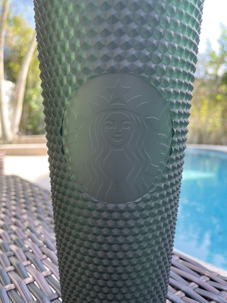 Soft Touch Green  Matte Studded Tumbler