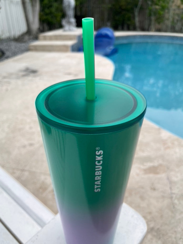 Purple and green ombre stainless Tumbler