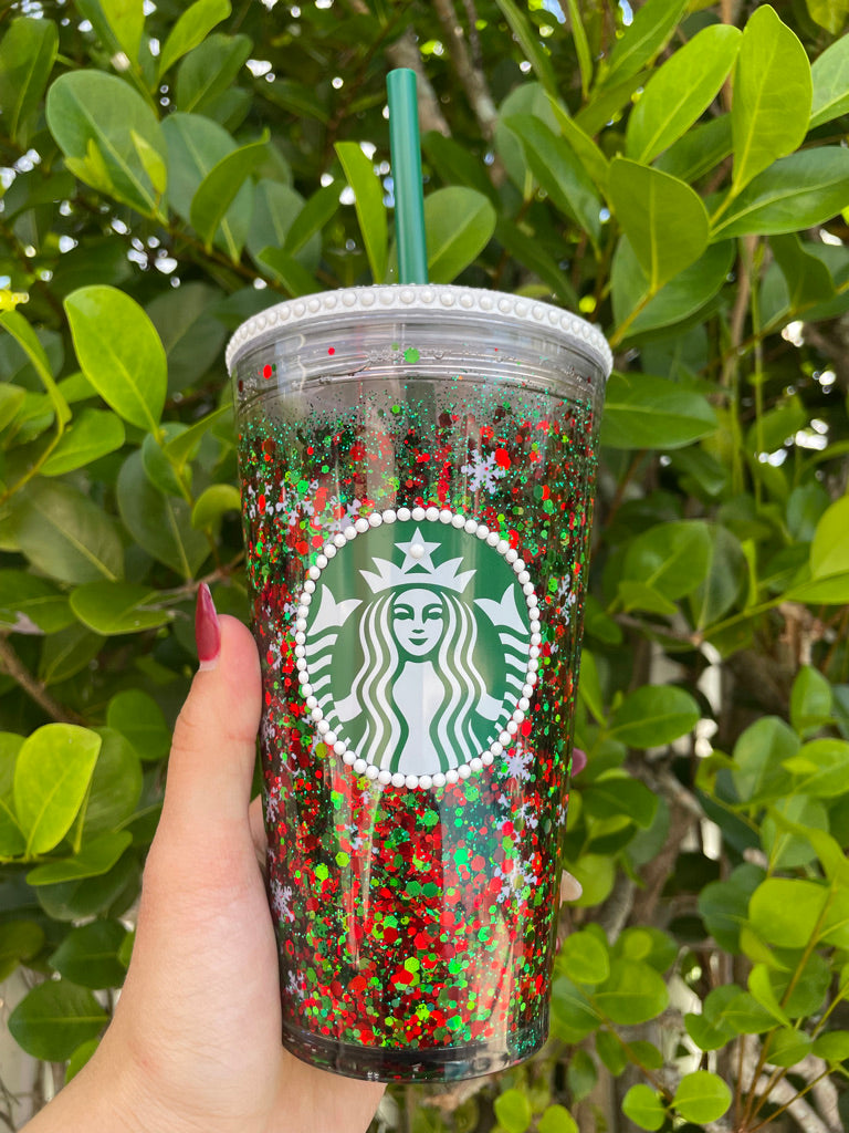Christmas snowflake glitter Snow Globe grande Tumbler