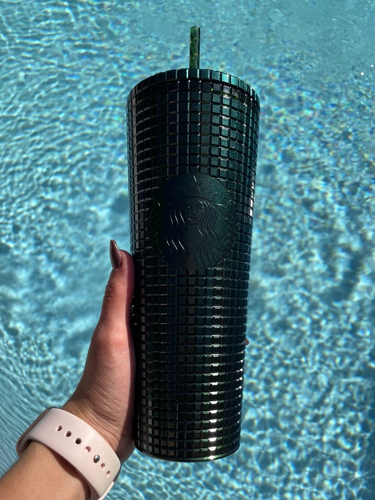 Christmas shimmer Green Grid venti Tumbler