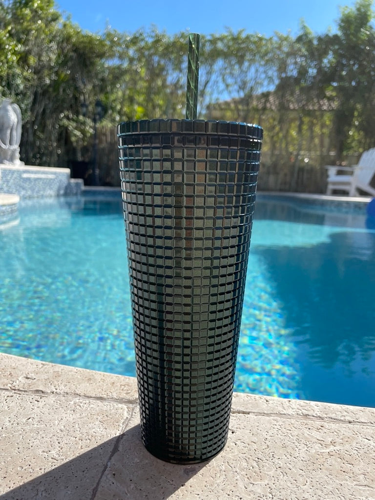 Christmas shimmer Green Grid venti Tumbler