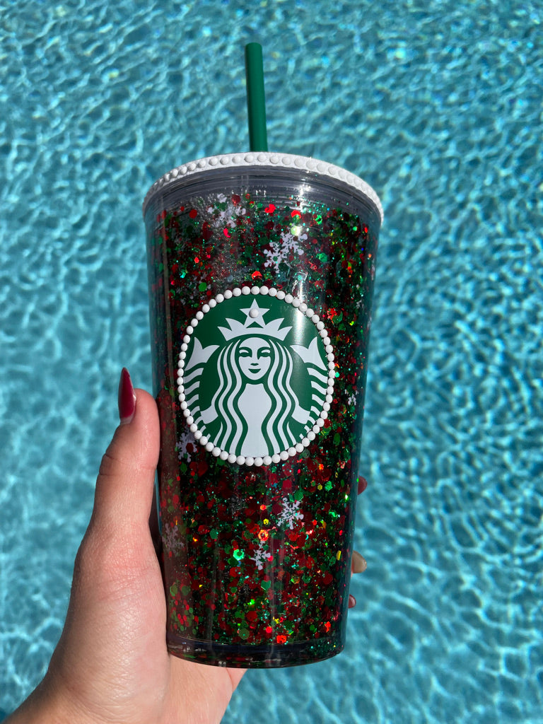 Christmas snowflake glitter Snow Globe grande Tumbler