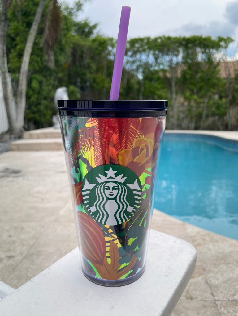 Tropical floral grande tumbler