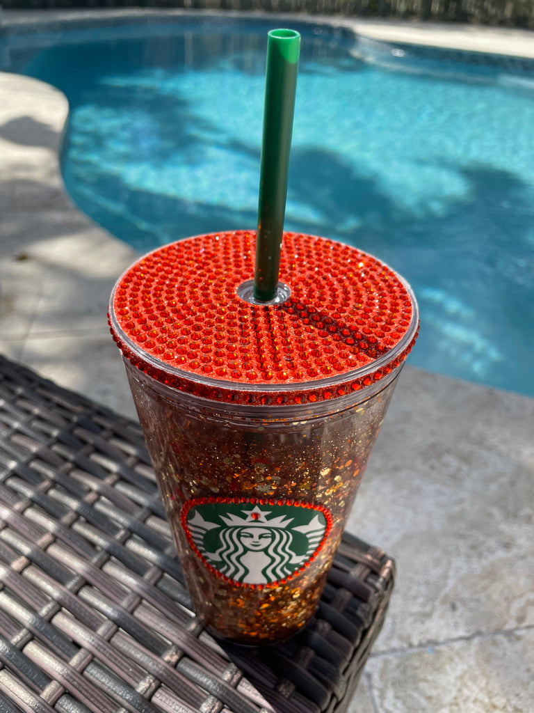 Fall leaves glitter Snow Globe 16 oz Tumbler