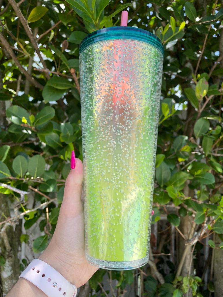 Yellow and Green Ombre Bubbles Venti Tumbler