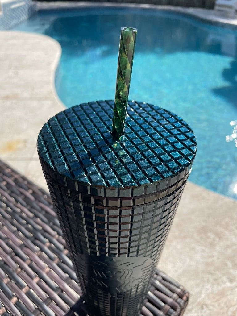 Christmas shimmer Green Grid venti Tumbler