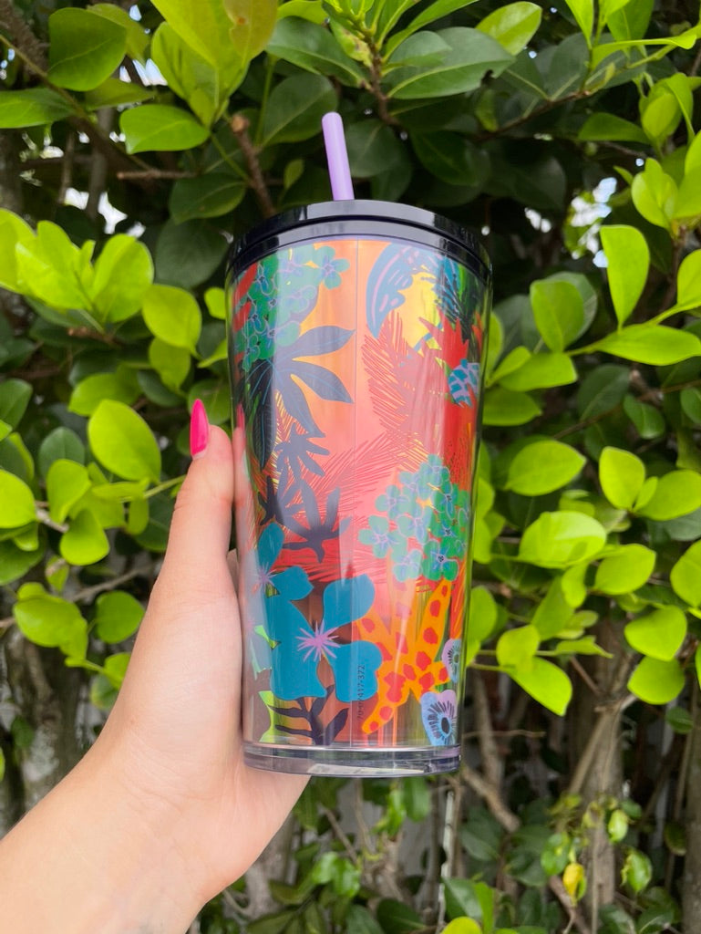 Tropical floral grande tumbler