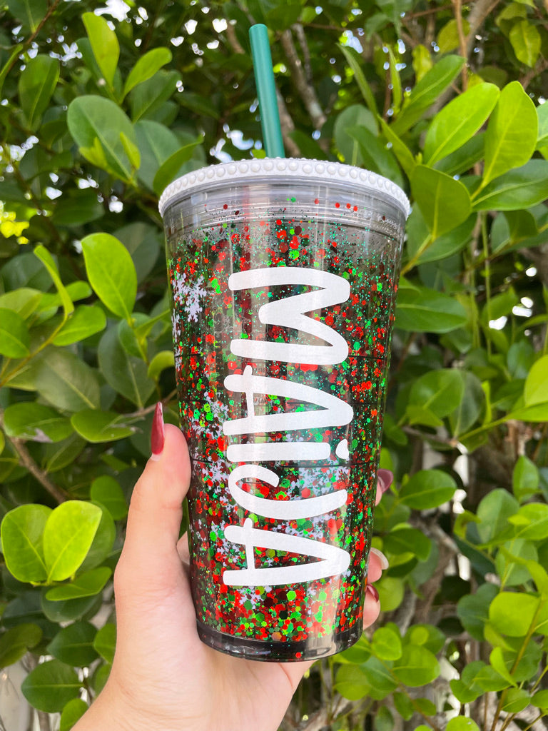 Christmas snowflake glitter Snow Globe grande Tumbler
