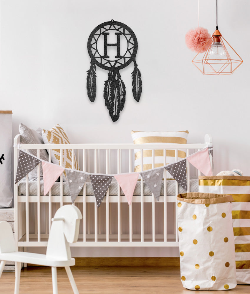 Dream Catcher Monogram Steel Sign