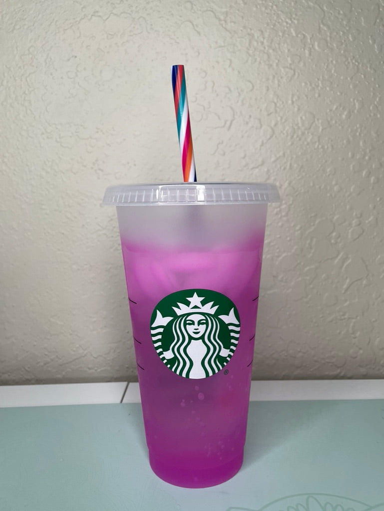 Custom color changing mystery reusable cold cups