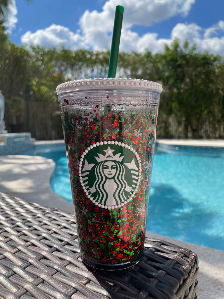 Christmas snowflake glitter Snow Globe grande Tumbler