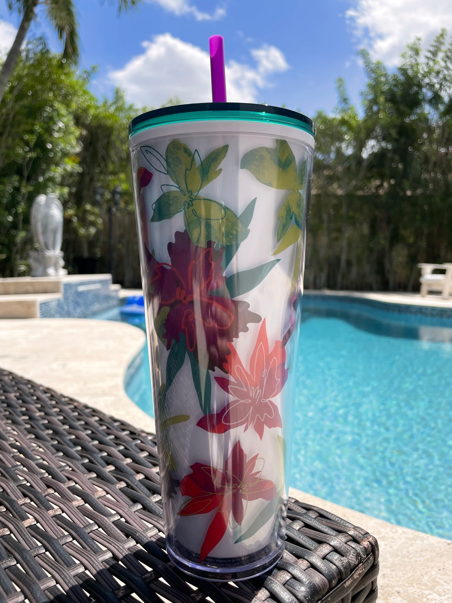 Floral 24oz Reusable Tumbler