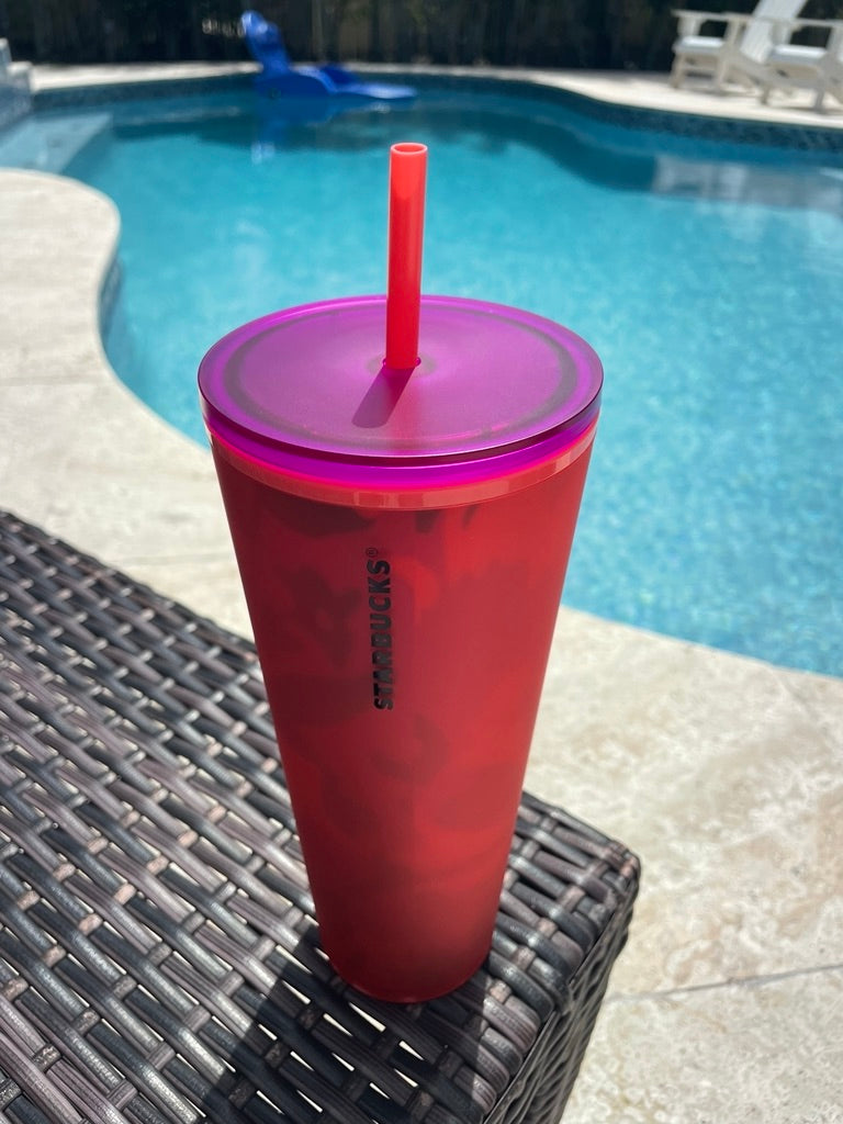 Starbucks 2022 Floral Soft Touch venti Cold Cup Tumbler