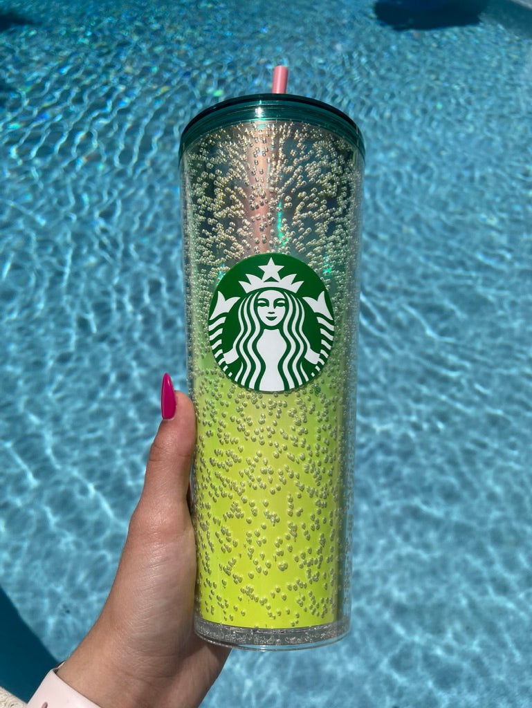 Yellow and Green Ombre Bubbles Venti Tumbler