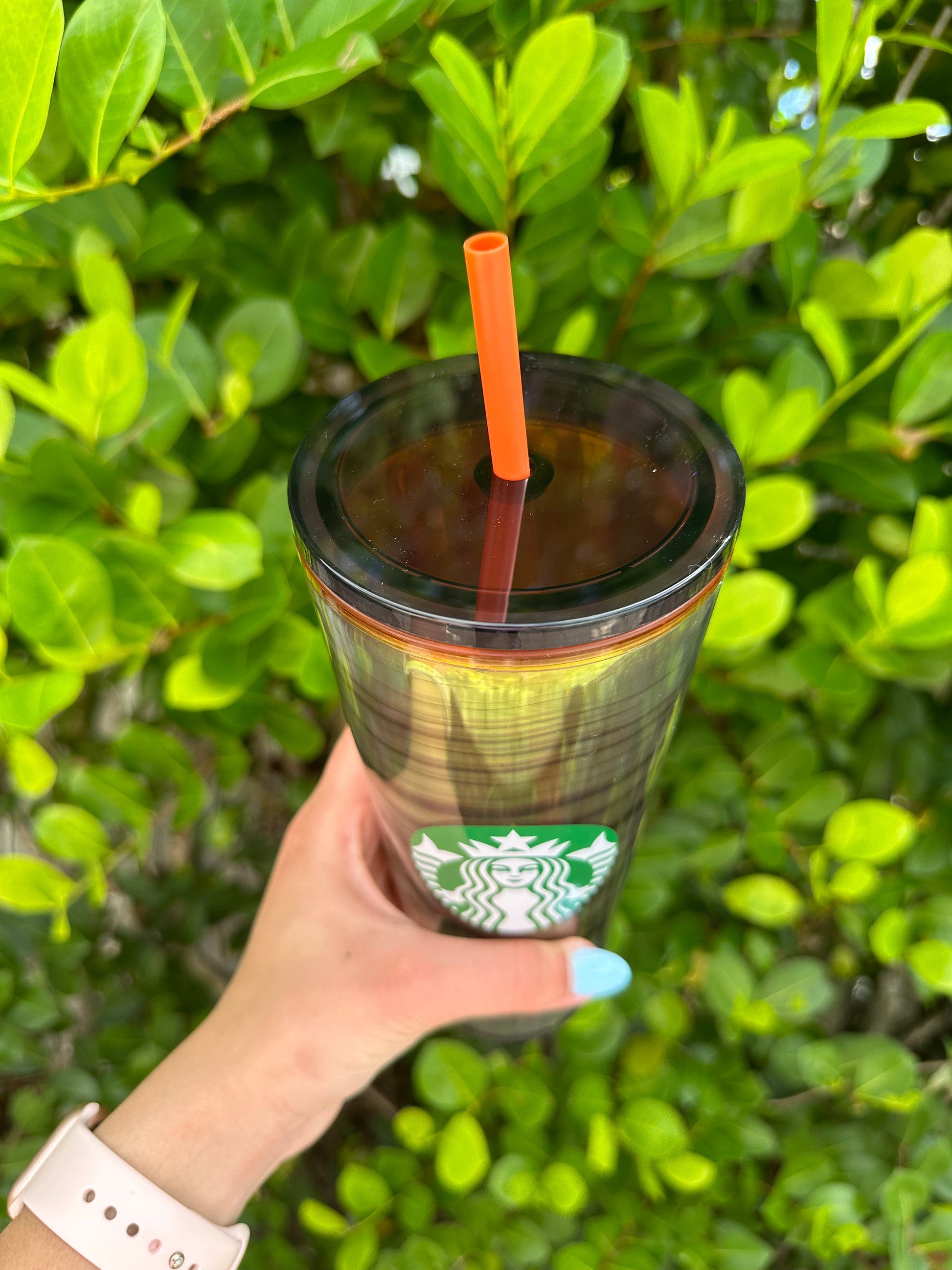 Gold and black Stripe 24oz Venti Tumbler