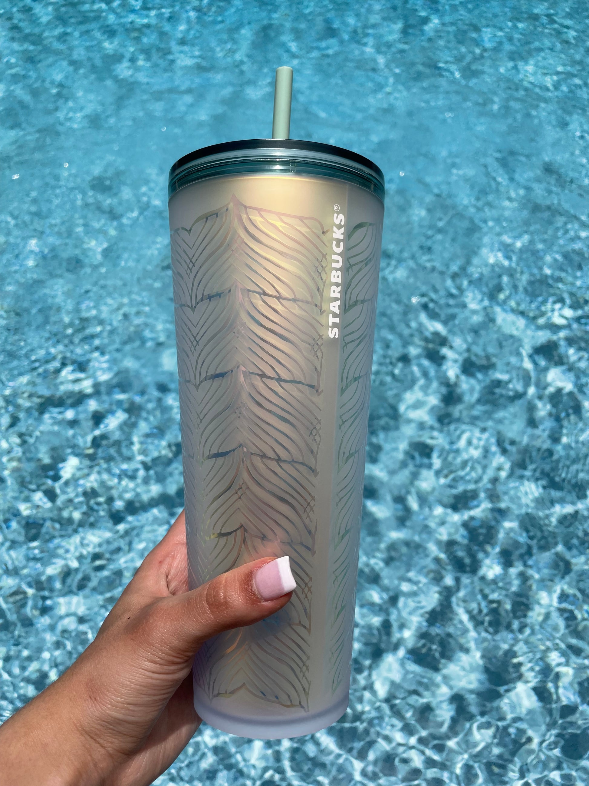 Starbucks 24 oz  matte touch mermaid tail plastic tumbler