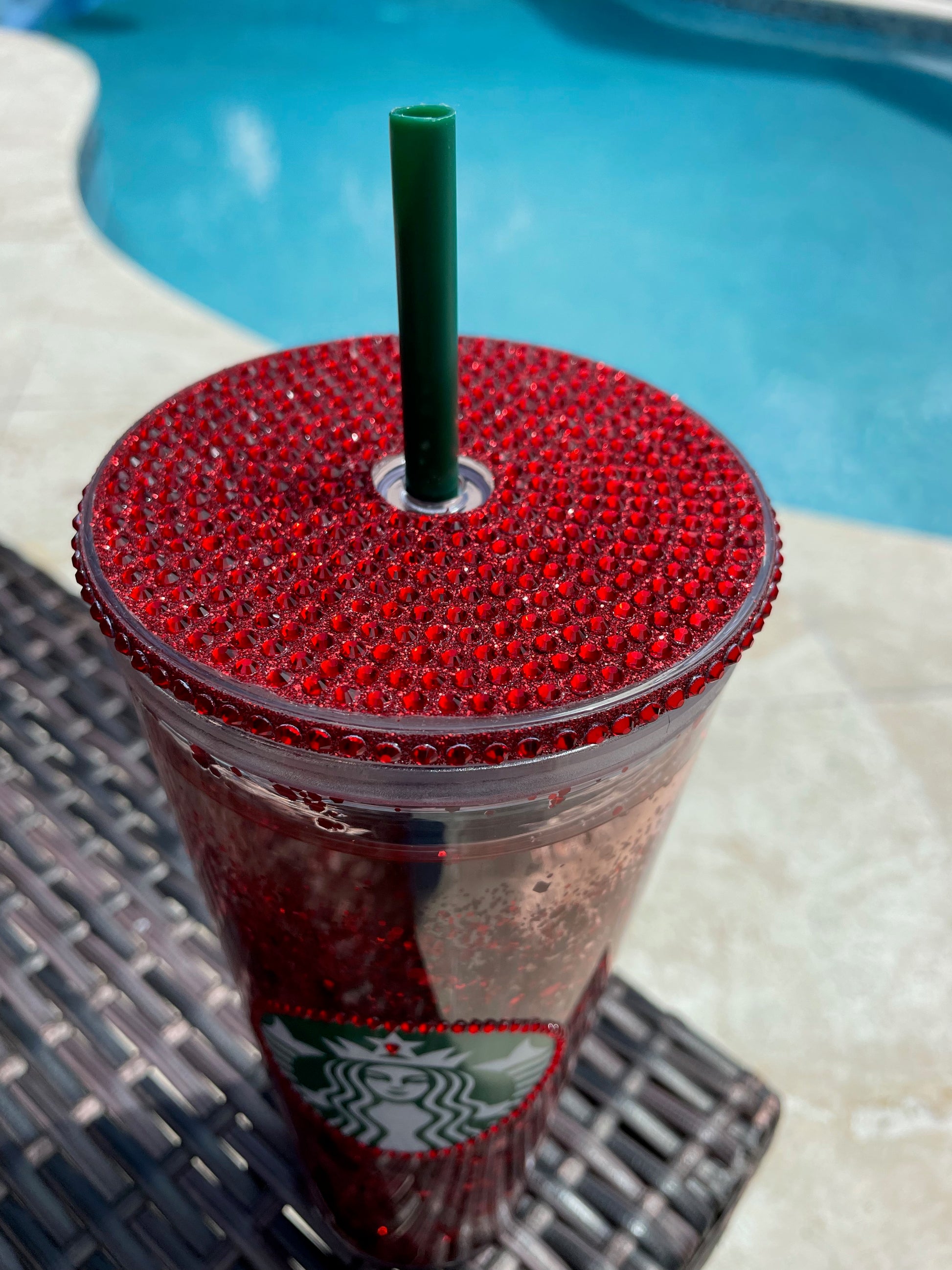 Red Glitter Snow Globe Venti Tumbler