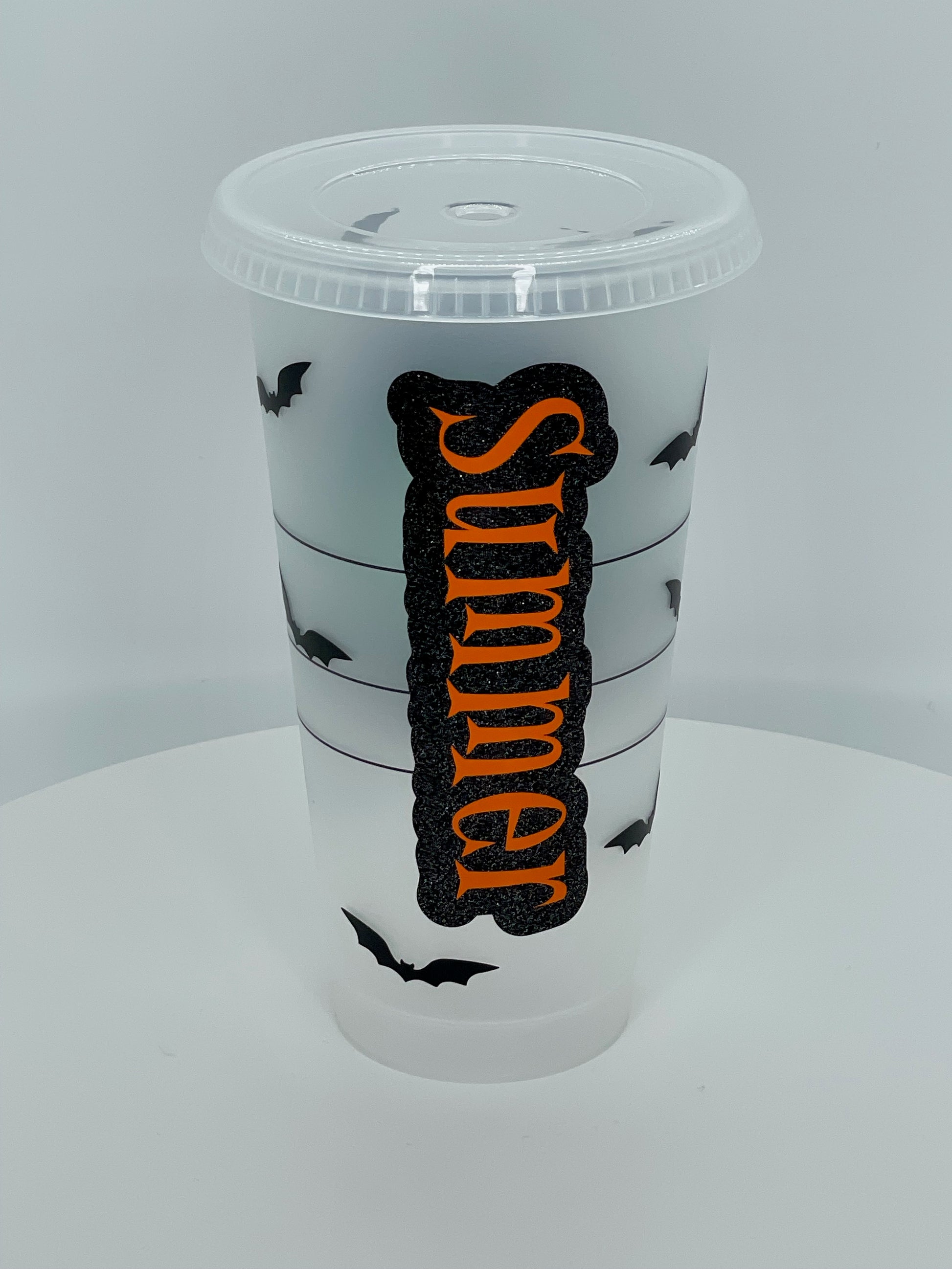Personalized Halloween Queen reusable cold cup