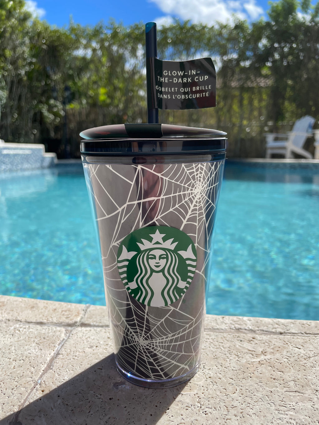 Starbucks grande spider web glow in the dark tumbler
