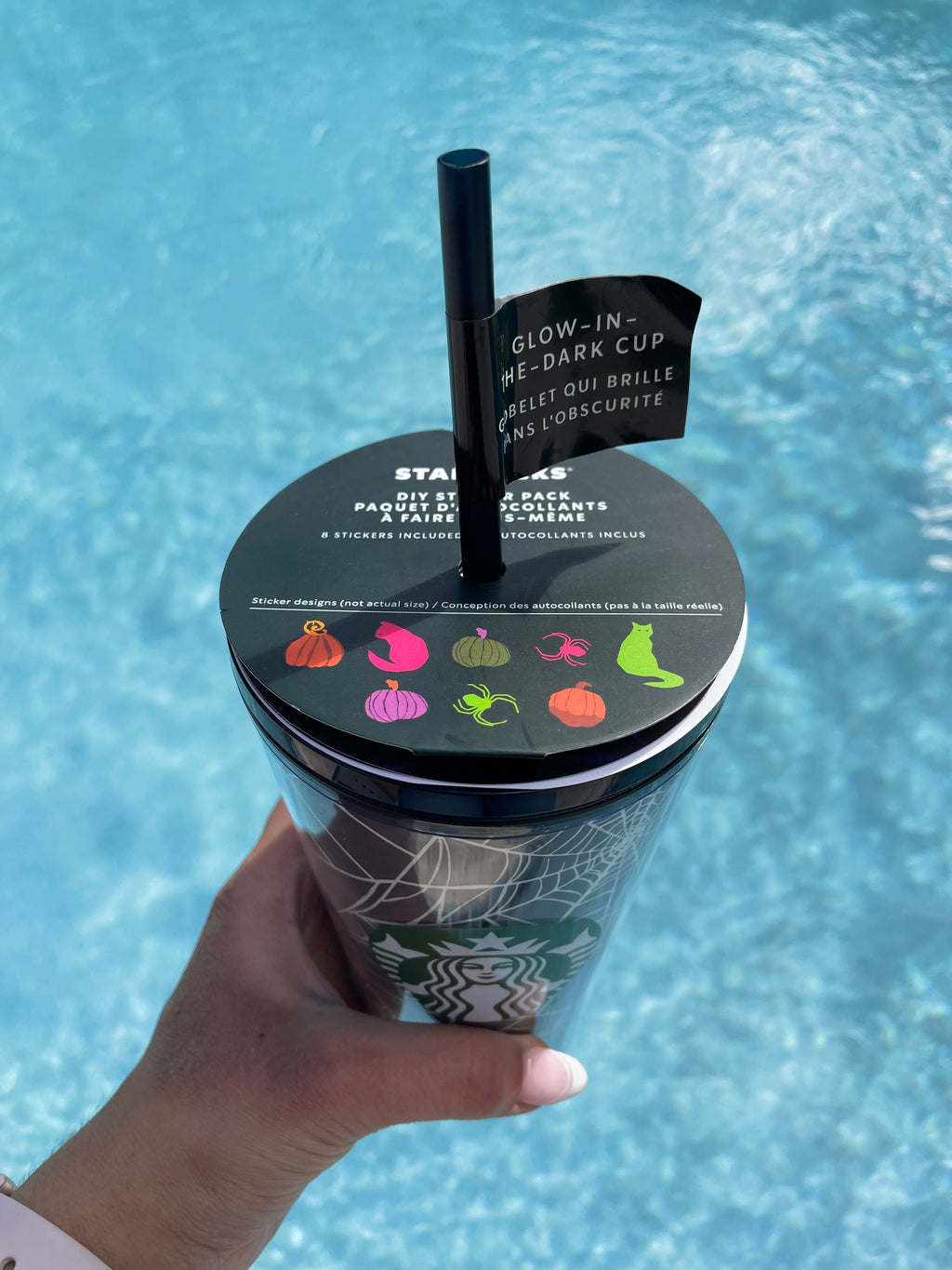 Starbucks grande spider web glow in the dark tumbler