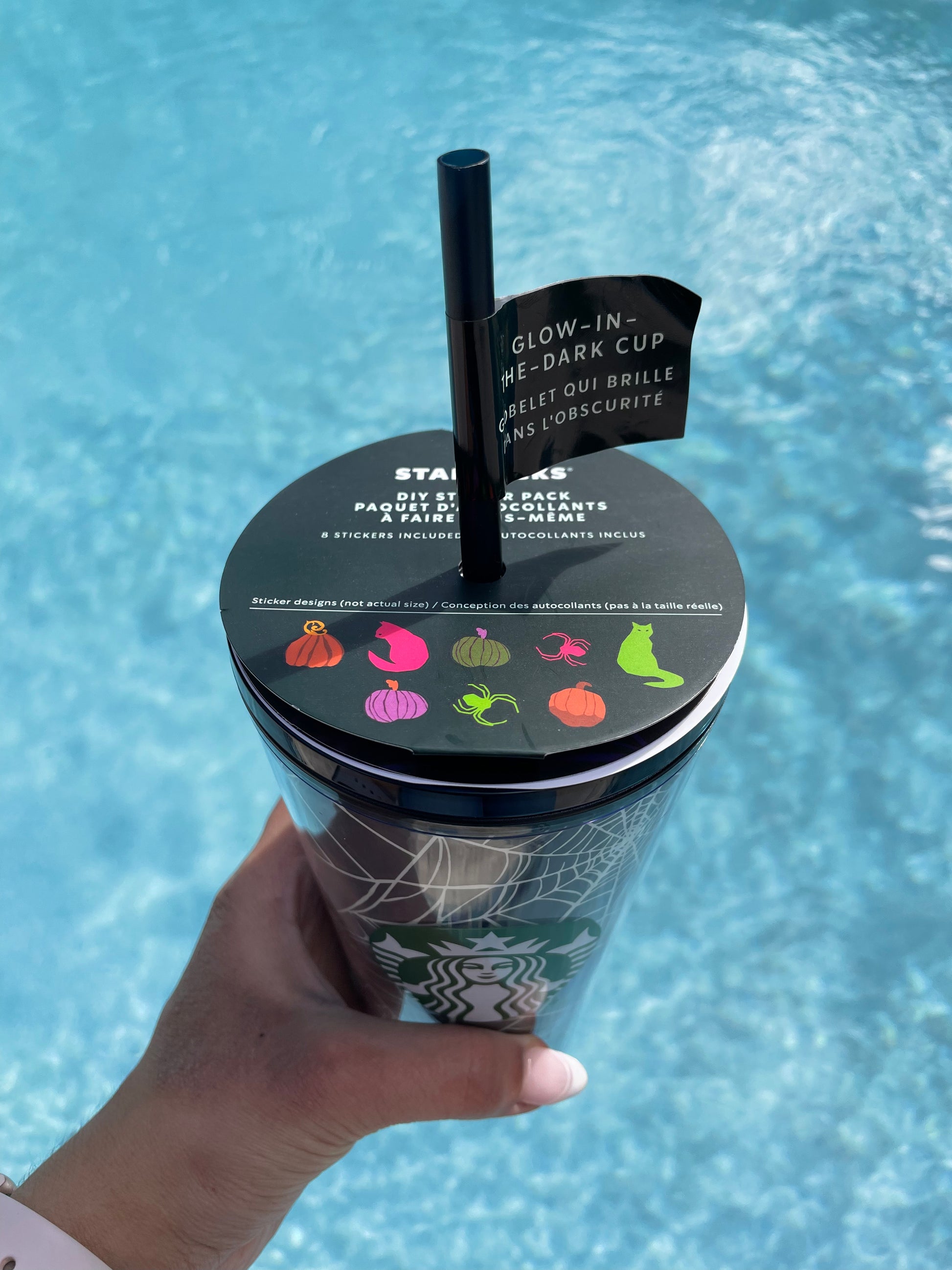 Starbucks grande spider web glow in the dark tumbler