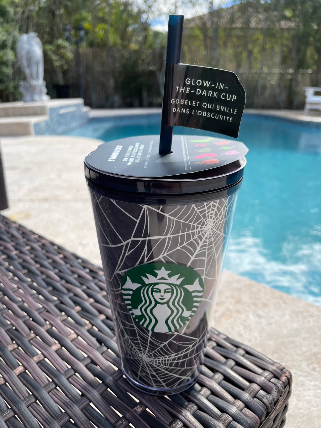 Starbucks grande spider web glow in the dark tumbler