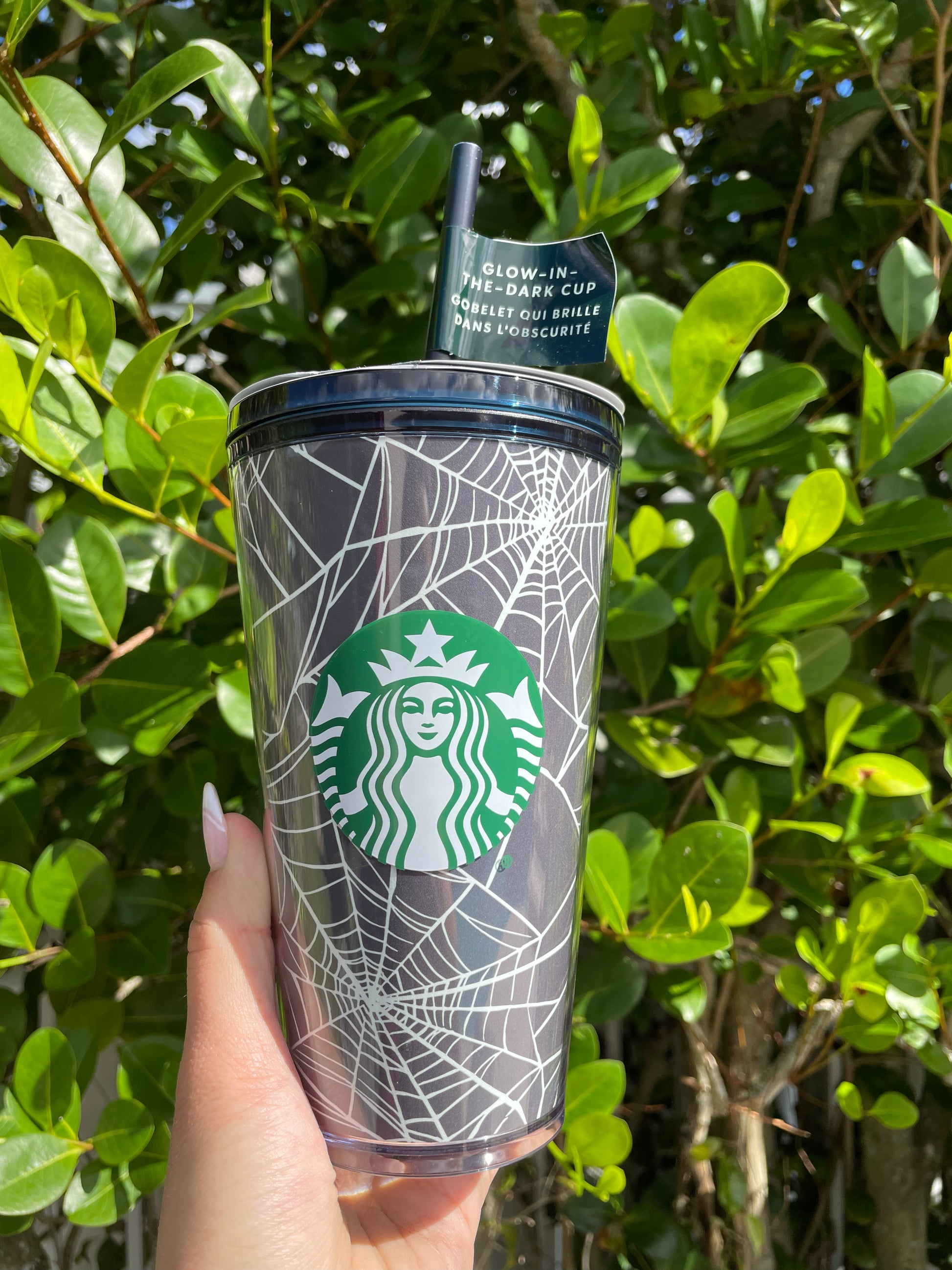 Starbucks grande spider web glow in the dark tumbler