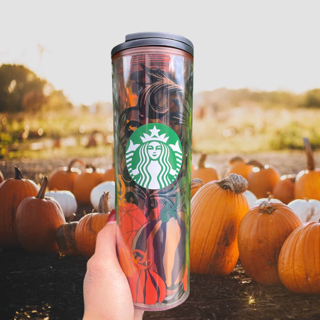 Starbucks pumpkin halloween skinny tumbler