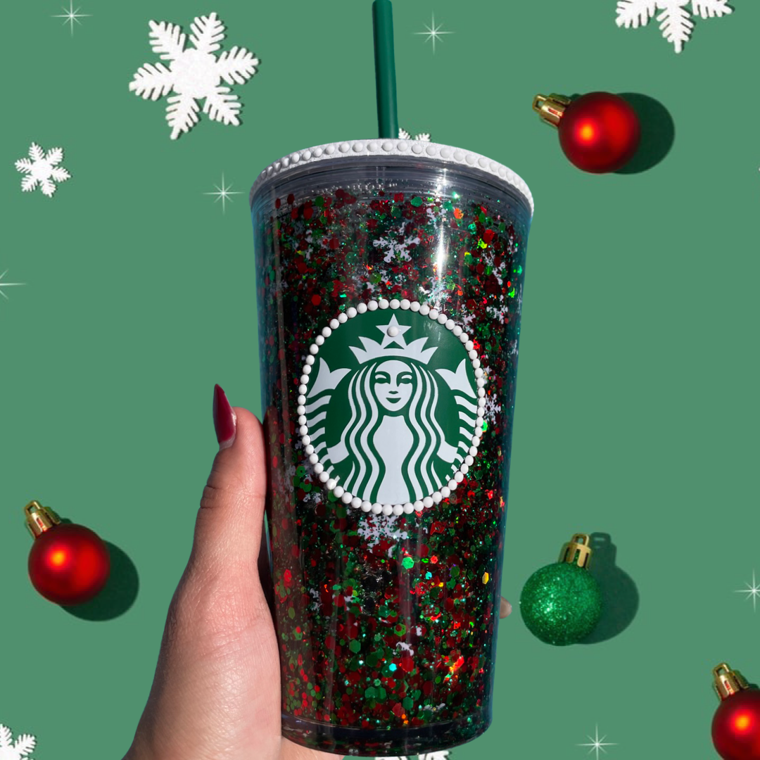 Christmas snowflake glitter Snow Globe grande Tumbler
